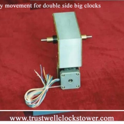 Double side city street clocks and movement motor 50cm 60cm 100cm 120cm diameters water rain proof maintenance free