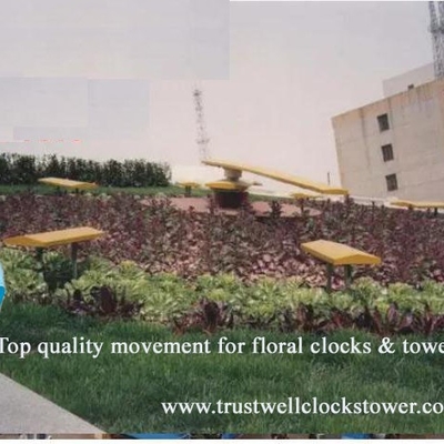 Floral Clocks and Movement Motor 3m 4m 4.5m 5m 6m 7m 12m diameters with marks minute hour second hand &amp; master clock