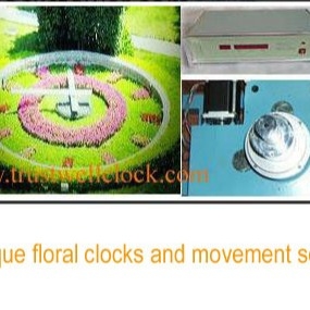 floral flower garden clocks with special movement motor 5m 6m 7m 8m 9m 10m 12m 15m diameter with electric master clock s