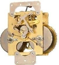 31 day key wind movement and accessories for wall and grandfather clocks, 7 skeleton movement chain driven