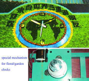 floral flower clocks garden clock and mechanism movement 6m diameters with minute hour second hand water proof sound