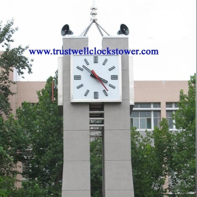 Double side city street clocks and movement motor 50cm 60cm 100cm 120cm diameters water rain proof maintenance free