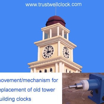 Movement mechanism for outdoor building clocks with two or three clock hands 2m 3m dia. water proof low noise