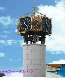 railway station tower wall clocks,mechanism machin motor for tower wall clocks of railway station -(Yantai)Trust-Well Co